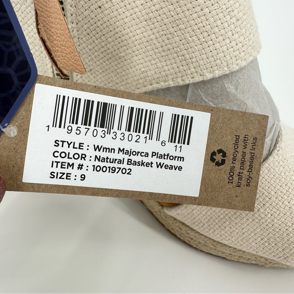 Tom’s Majorca Rope Platform Sandal Natural Basket Weave - Picture 5 of 13